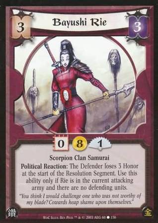 Bayushi Rei Scorpion 60 Common Winds of Change Bayushi Rei Scorpion 60 Common Winds of Change