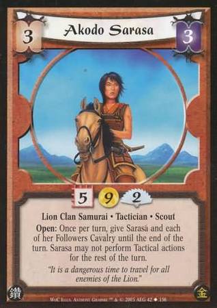 Akodo Sarasa Lion 42 Uncommon Winds of Change Akodo Sarasa Lion 42 Uncommon Winds of Change