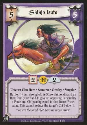 Shinjo Isuto Unicorn 72 Uncommon Wrath of the Emperor Shinjo Isuto Unicorn 72 Uncommon Wrath of the Emperor