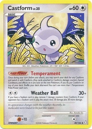 Castform 48 146 Uncommon Diamond Pearl Legends Awakened Singles Castform 48 146 Uncommon Diamond Pearl Legends Awakened Singles