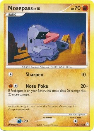 Nosepass 109 146 Common Diamond Pearl Legends Awakened Singles Nosepass 109 146 Common Diamond Pearl Legends Awakened Singles