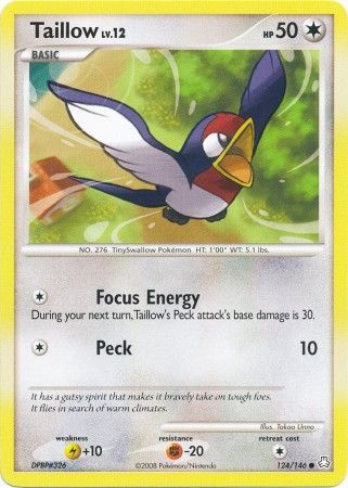 Taillow 124 146 Common Diamond Pearl Legends Awakened Singles Taillow 124 146 Common Diamond Pearl Legends Awakened Singles