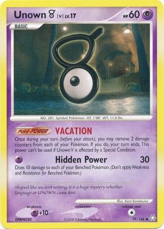 Unown A Diamond & Pearl, Pokémon