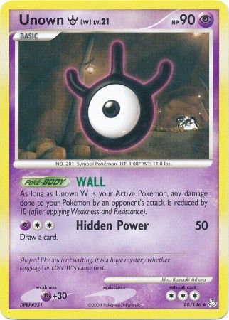 Unown W 80 146 Uncommon Unown W 80 146 Uncommon