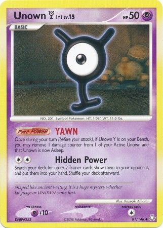 Unown Y 81 146 Uncommon Unown Y 81 146 Uncommon