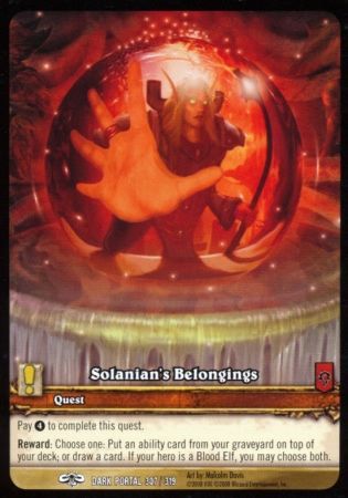 Solanian s Belongings Extended Art EA 307 319 World of Warcraft Promo Singles Solanian s Belongings Extended Art EA 307 319 World of Warcraft Promo Singles