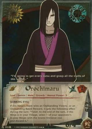 Orochimaru Lurking Evil N 353 Super Rare Orochimaru Lurking Evil N 353 Super Rare