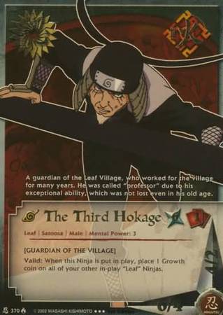 The Third Hokage Guardian of The Village N 370 Super Rare The Third Hokage Guardian of The Village N 370 Super Rare
