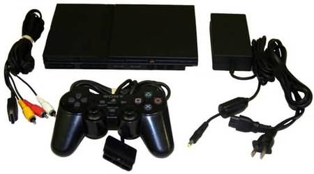 PS2 Playstation 2 Console Slim black Video Game Systems PS2 Playstation 2 Console Slim black Video Game Systems