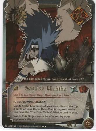Naruto Card Game-Sasuke Uchiha ni-68 RARE FOIL! 