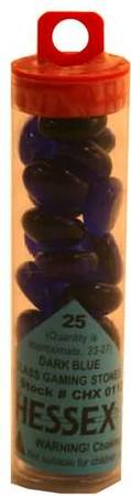 Chessex Tube of Dark Blue Glass Stone Counters CHX01126 Chessex Dice Supplies Chessex Tube of Dark Blue Glass Stone Counters CHX01126 Chessex Dice Supplies