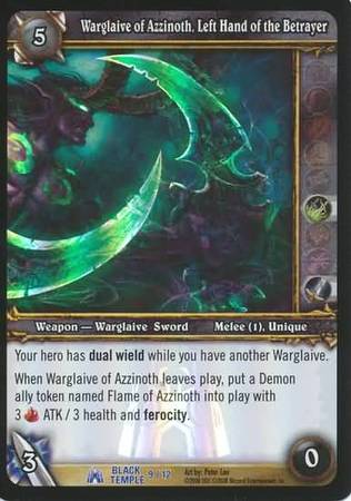 Warglaive of Azzinoth Left Hand of the Betrayer 9 12 Rare WoW Black Temple Raid Treasure Warglaive of Azzinoth Left Hand of the Betrayer 9 12 Rare WoW Black Temple Raid Treasure