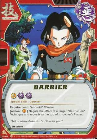 Barrier TE 051 Rare Dragon Ball The Awakening Barrier TE 051 Rare Dragon Ball The Awakening