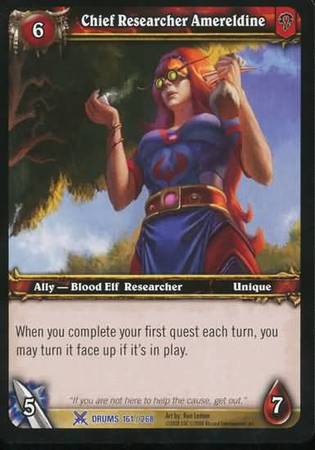 Chief Researcher Amereldine 161 268 Rare WoW Drums of War Chief Researcher Amereldine 161 268 Rare WoW Drums of War