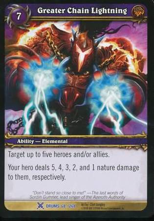 Greater Chain Lightning 68 268 Rare WoW Drums of War Greater Chain Lightning 68 268 Rare WoW Drums of War