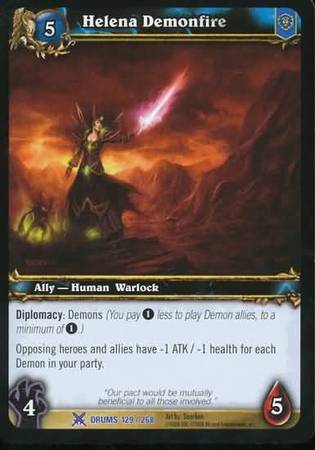 Helena Demonfire 129 268 Rare WoW Drums of War Helena Demonfire 129 268 Rare WoW Drums of War