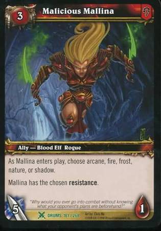 Malicious Mallina 181 268 Uncommon WoW Drums of War Malicious Mallina 181 268 Uncommon WoW Drums of War
