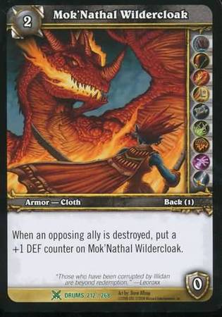 Mok Nathal Wildercloak 212 268 Uncommon WoW Drums of War Mok Nathal Wildercloak 212 268 Uncommon WoW Drums of War