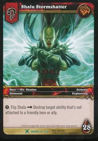 Shalu Stormshatter 14 268 Uncommon WoW Drums of War Shalu Stormshatter 14 268 Uncommon WoW Drums of War