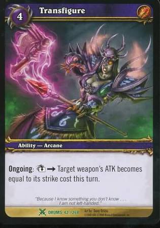 Transfigure 42 268 Uncommon WoW Drums of War Transfigure 42 268 Uncommon WoW Drums of War