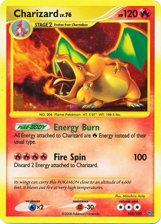  Pokemon Stormfront #103 Charizard LV.76 Rare Holo Card