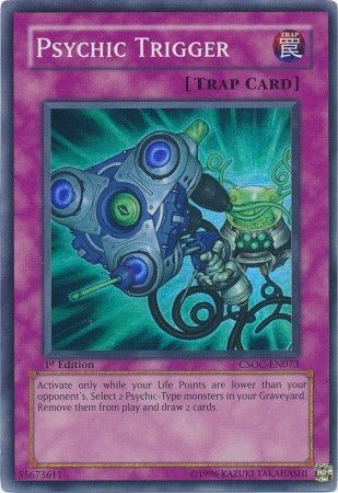 Psychic Trigger CSOC EN073 Super Rare 1st Edition Psychic Trigger CSOC EN073 Super Rare 1st Edition