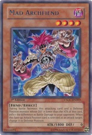 Mad Archfiend CSOC EN003 Rare 1st Edition Crossroads of Chaos CSOC 1st Edition Singles Mad Archfiend CSOC EN003 Rare 1st Edition Crossroads of Chaos CSOC 1st Edition Singles