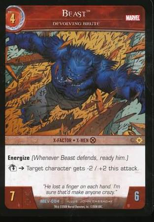 Beast Devolving Brute MEV 004 Uncommon Vs System Marvel Evolution Beast Devolving Brute MEV 004 Uncommon Vs System Marvel Evolution