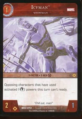 Iceman Snowman MEV 013 Common Vs System Marvel Evolution Iceman Snowman MEV 013 Common Vs System Marvel Evolution