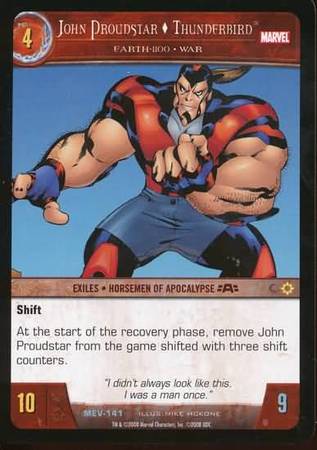 John Proudstar Thunderbird Earth 1100 War MEV 141 Uncommon Vs System Marvel Evolution John Proudstar Thunderbird Earth 1100 War MEV 141 Uncommon Vs System Marvel Evolution