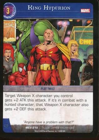 King Hyperion MEV 210 Common Vs System Marvel Evolution King Hyperion MEV 210 Common Vs System Marvel Evolution