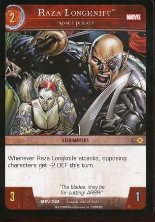 Raza Longknife Space Pirate MEV 248 Common Vs System Marvel Evolution Raza Longknife Space Pirate MEV 248 Common Vs System Marvel Evolution