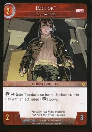 Rictor Depowered MEV 025 Uncommon Vs System Marvel Evolution Rictor Depowered MEV 025 Uncommon Vs System Marvel Evolution