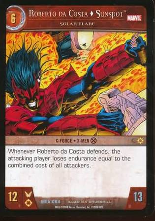 Roberto da Costa Sunspot Solar Flare MEV 064 Uncommon Vs System Marvel Evolution Roberto da Costa Sunspot Solar Flare MEV 064 Uncommon Vs System Marvel Evolution