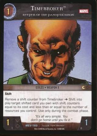 Timebroker Keeper of the Panoptichron MEV 160 Uncommon Vs System Marvel Evolution Timebroker Keeper of the Panoptichron MEV 160 Uncommon Vs System Marvel Evolution