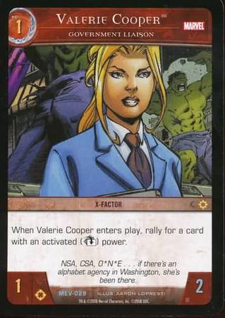 Valerie Cooper Government Liaison MEV 029 Uncommon Vs System Marvel Evolution Valerie Cooper Government Liaison MEV 029 Uncommon Vs System Marvel Evolution