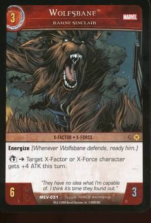 Wolfsbane Rahne Sinclair MEV 031 Common Vs System Marvel Evolution Wolfsbane Rahne Sinclair MEV 031 Common Vs System Marvel Evolution