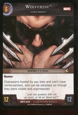 Wolverine Unleashed MEV 204 Common Vs System Marvel Evolution Wolverine Unleashed MEV 204 Common Vs System Marvel Evolution