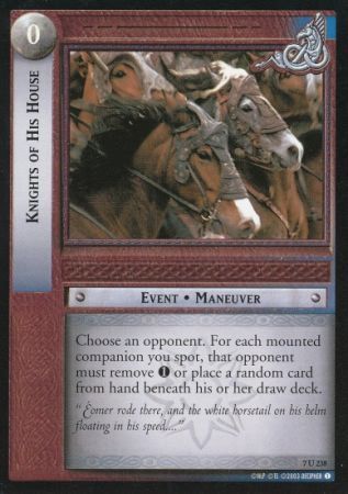 Knights of His House 7U238 Lord of the Rings The Return of The King Singles 7 Knights of His House 7U238 Lord of the Rings The Return of The King Singles 7