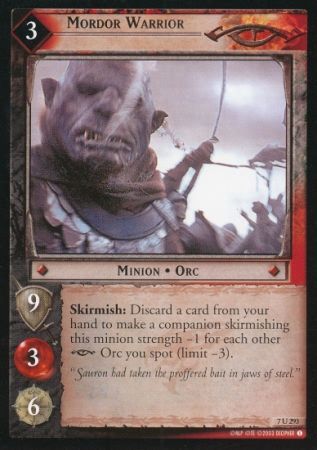 Mordor Warrior 7U293 Lord of the Rings The Return of The King Singles 7 Mordor Warrior 7U293 Lord of the Rings The Return of The King Singles 7