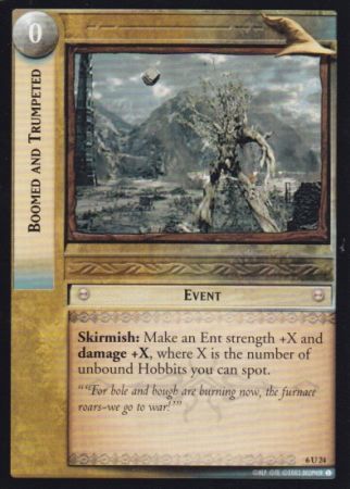 Boomed and Trumpeted 6U24 Lord of the Rings Ents of Fangorn Singles 6 Boomed and Trumpeted 6U24 Lord of the Rings Ents of Fangorn Singles 6