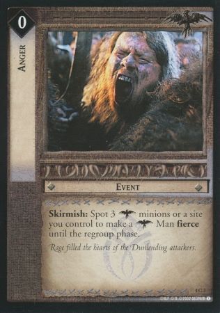 Anger 4C3 Lord of the Rings The Two Towers Singles 4 Anger 4C3 Lord of the Rings The Two Towers Singles 4