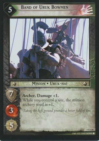 Band of Uruk Bowmen 4U138 Lord of the Rings The Two Towers Singles 4 Band of Uruk Bowmen 4U138 Lord of the Rings The Two Towers Singles 4