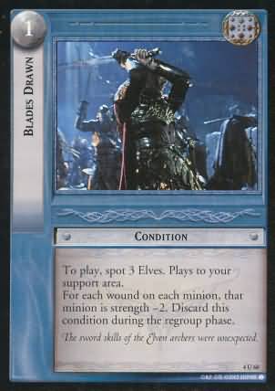 Blades Drawn 4U60 Lord of the Rings The Two Towers Singles 4 Blades Drawn 4U60 Lord of the Rings The Two Towers Singles 4