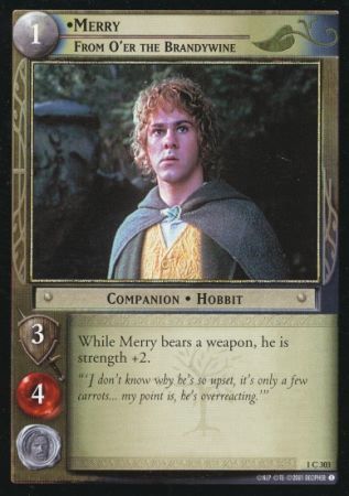 Merry From O er the Brandywine 1C303 Lord of the Rings The Fellowship of the Ring Singles 1 Merry From O er the Brandywine 1C303 Lord of the Rings The Fellowship of the Ring Singles 1