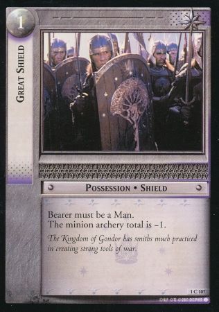 Great Shield 1C107 Lord of the Rings The Fellowship of the Ring Singles 1 Great Shield 1C107 Lord of the Rings The Fellowship of the Ring Singles 1
