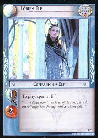Lorien Elf 1C53 Lord of the Rings The Fellowship of the Ring Singles 1 Lorien Elf 1C53 Lord of the Rings The Fellowship of the Ring Singles 1
