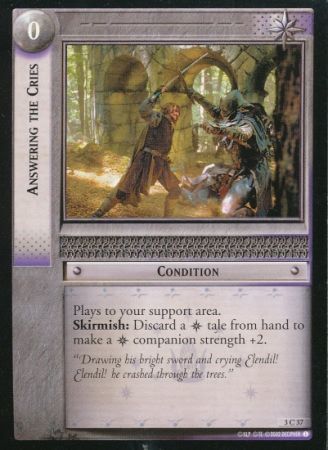 Answering the Cries 3C37 Lord of the Rings Realms of the Elf Lords Singles 3 Answering the Cries 3C37 Lord of the Rings Realms of the Elf Lords Singles 3