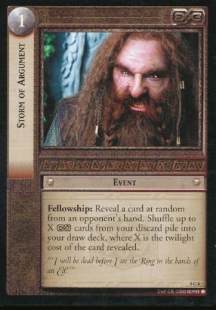 Storm of Argument 3C6 Lord of the Rings Realms of the Elf Lords Singles 3 Storm of Argument 3C6 Lord of the Rings Realms of the Elf Lords Singles 3