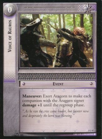 Voice of Rauros 3U47 Lord of the Rings Realms of the Elf Lords Singles 3 Voice of Rauros 3U47 Lord of the Rings Realms of the Elf Lords Singles 3